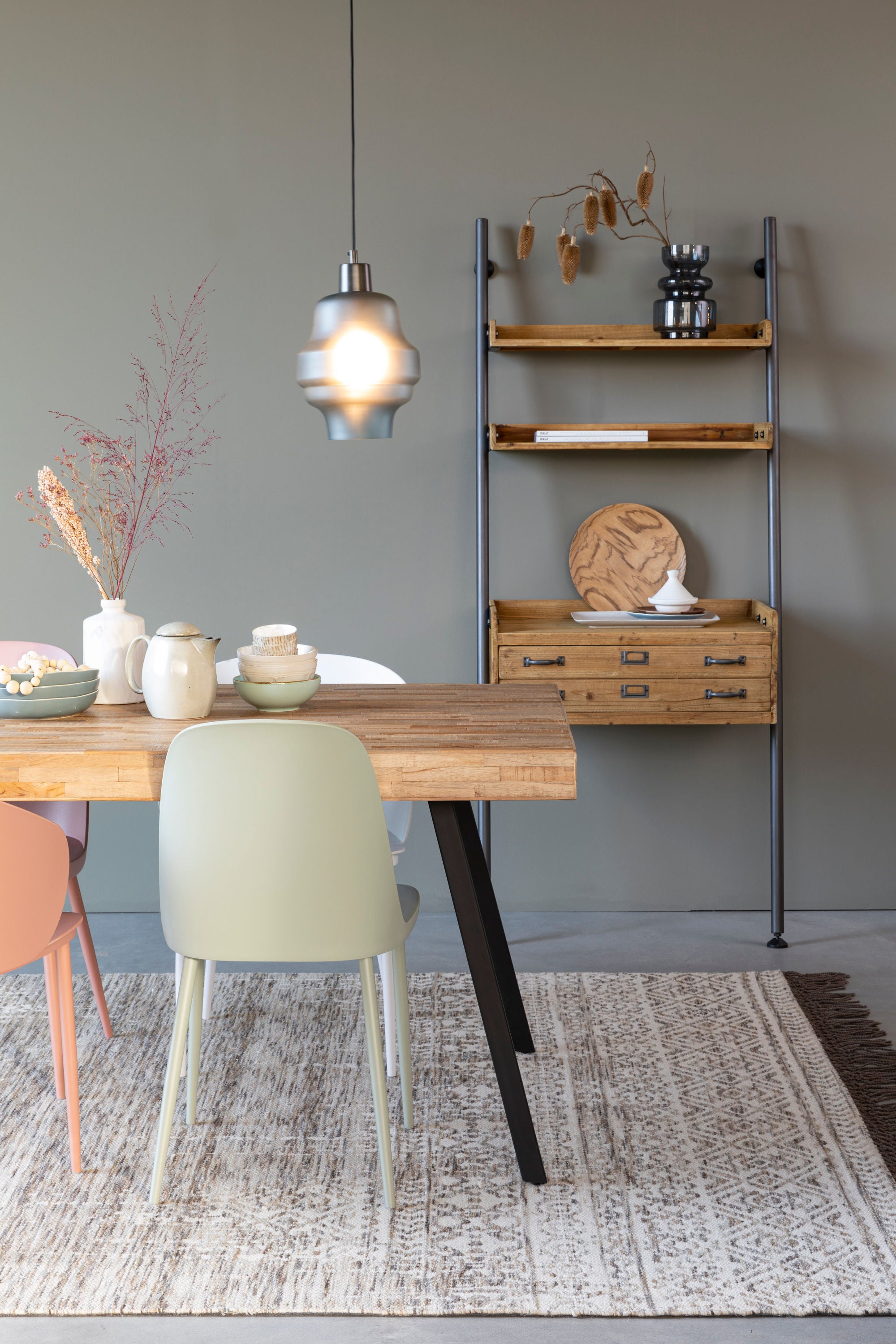 Rook Natural Fir Wood Leaning Display Unit